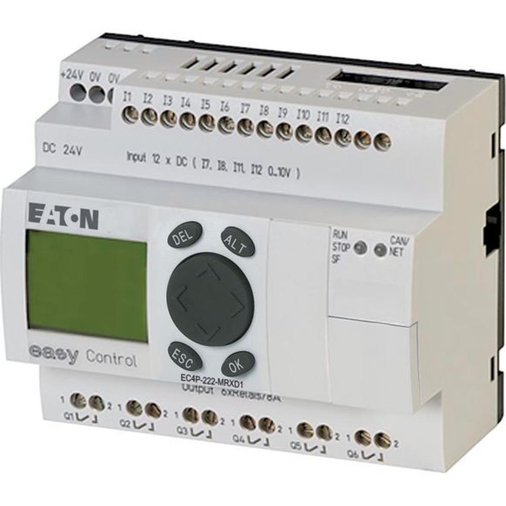 EC4P-222-MRXD1 Компактный контроллер, 24VDC, 12DI (из которых 4 AI ), 6DO (R), Ethernet, CAN, дисплей