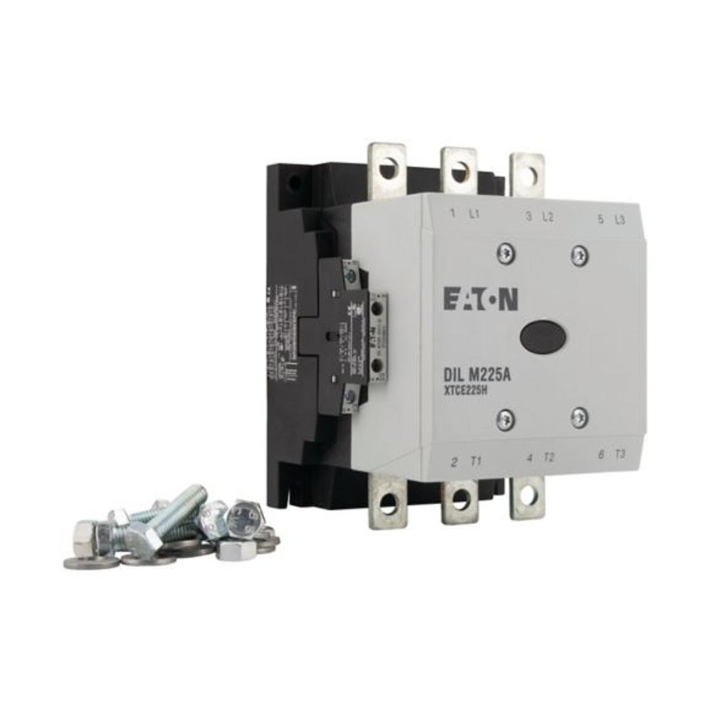 DILM225A/22(RDC240) контактор 225А, управляющее напряжение 200-240В (DC), 2НО+2НЗ доп. контакты, категория применения AC-3, АС4