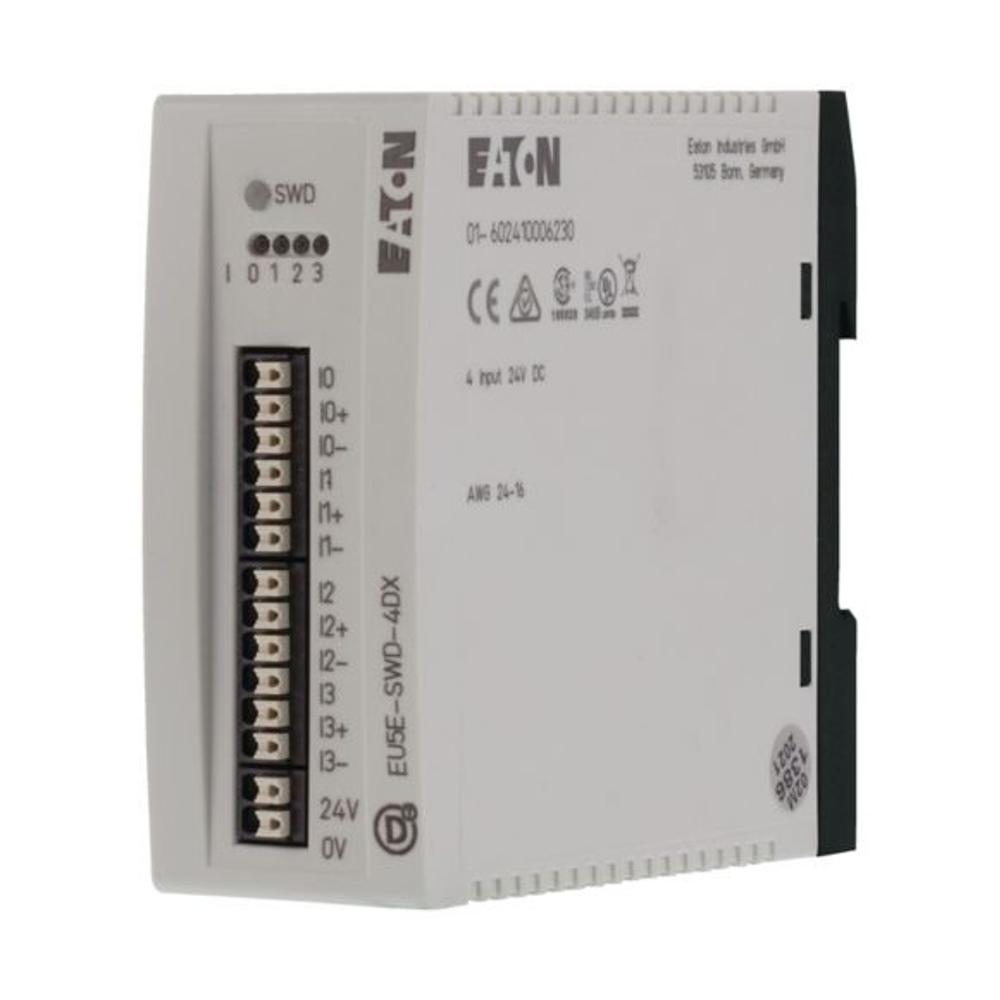 EU5E-SWD-4DX Модуль Ввод / Вывод, SWD, 24VDC, 4DI + Питание 24V, 0.5A, 3-проводное соединение
