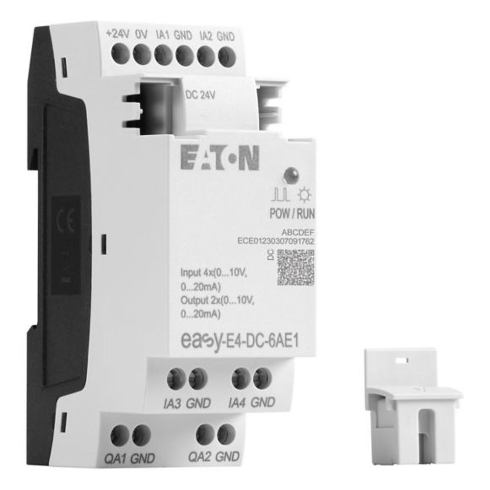 EASY-E4-DC-6AE1 Модуль ввода / вывода 24V DC, 4AI/2AO 0-10V/ 0,4-20 мА, 20 бит, каждый канал настраивается