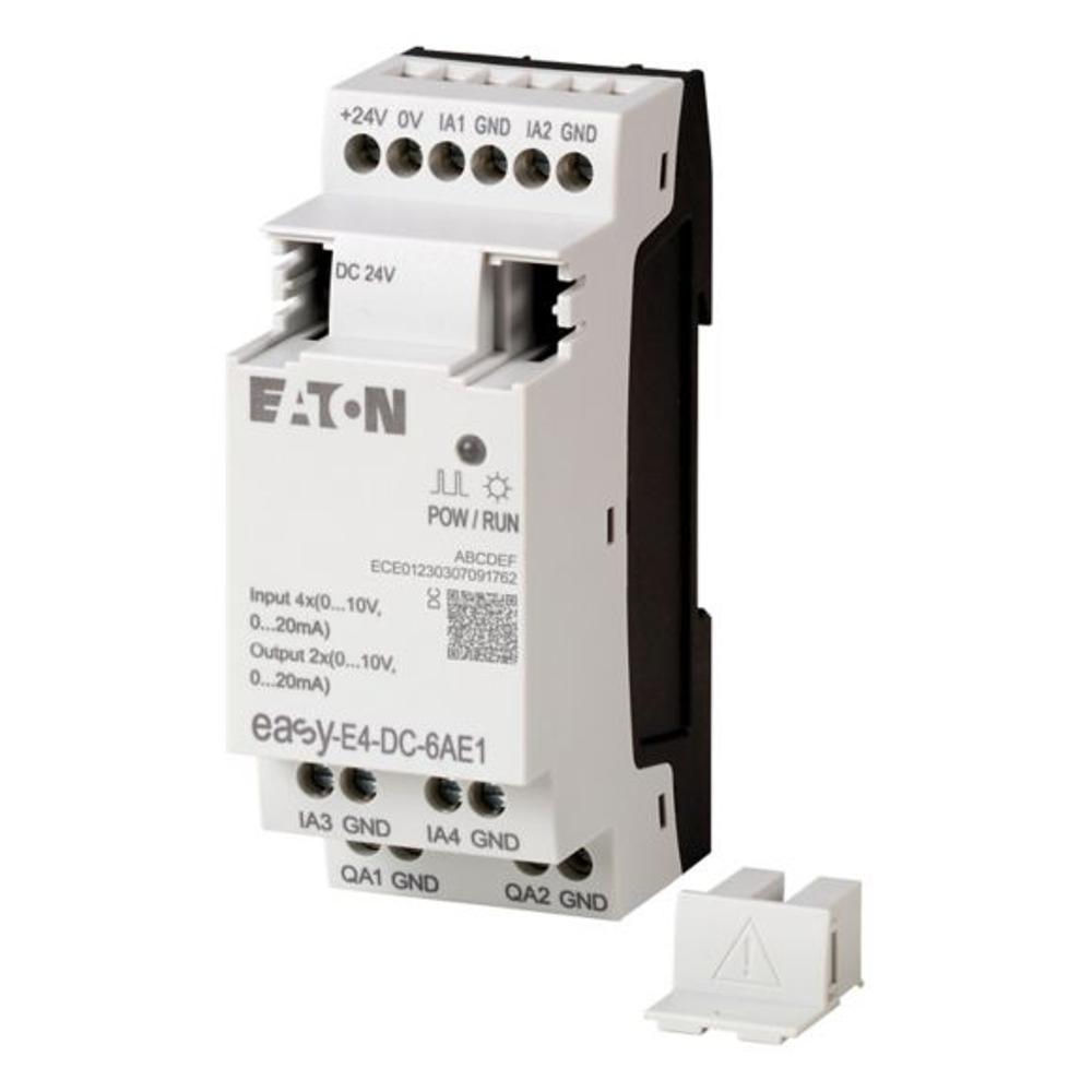 EASY-E4-DC-6AE1 Модуль ввода / вывода 24V DC, 4AI/2AO 0-10V/ 0,4-20 мА, 20 бит, каждый канал настраивается