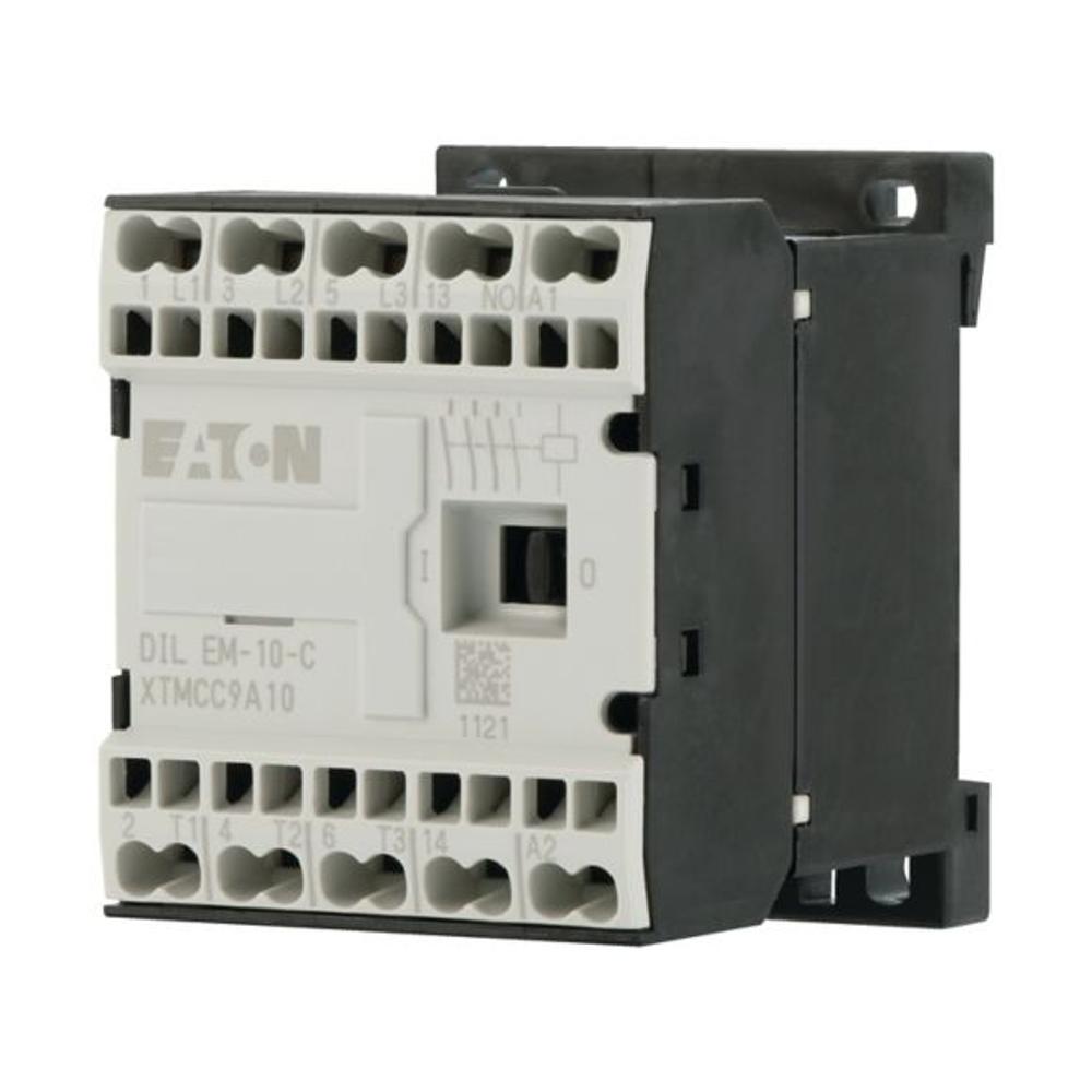 DILEM-10-C(24V50HZ) Миниконтактор 9А, управляющее напряжение 24В (АC), 1НO доп. контакт, категория применения AC-3, АС4